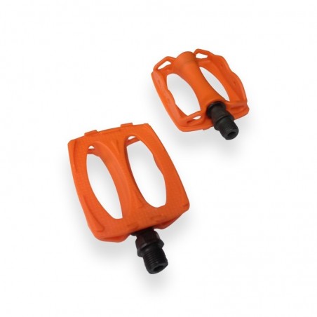 PEDALES FIXIE / MTB DE RESINA 9/16" NARANJA