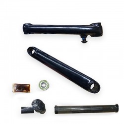 BIELAS PARA BMX NEGRAS 48 ESTRIAS CON EJE Y CUBETAS