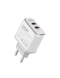 CARGADOR PARED DUAL USB-C CARGA RAPIDA 35W
