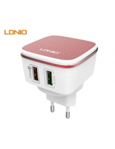 CARGADOR PARED DUAL USB CARGA RAPIDA 30W