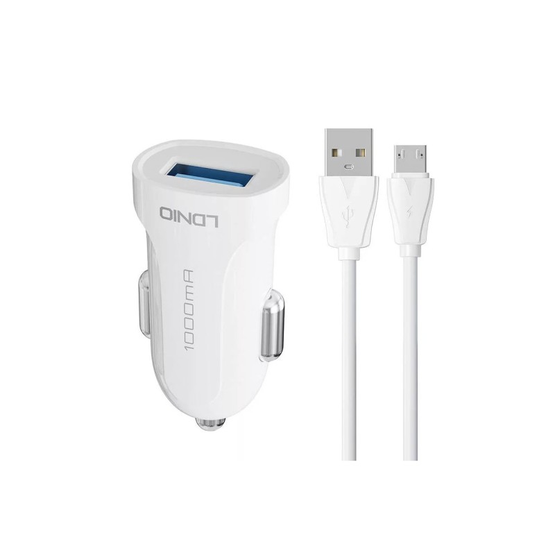 CARGADOR DE AUTO 12W CON CABLE MICRO-USB...