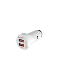 CARGADOR DE AUTO DUAL USB CARGA RAPIDA 36W 2