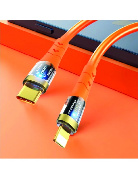 CABLE DE DATOS Y CARGA RÁPIDA 6A USB TIPO C Y LIGHTNING