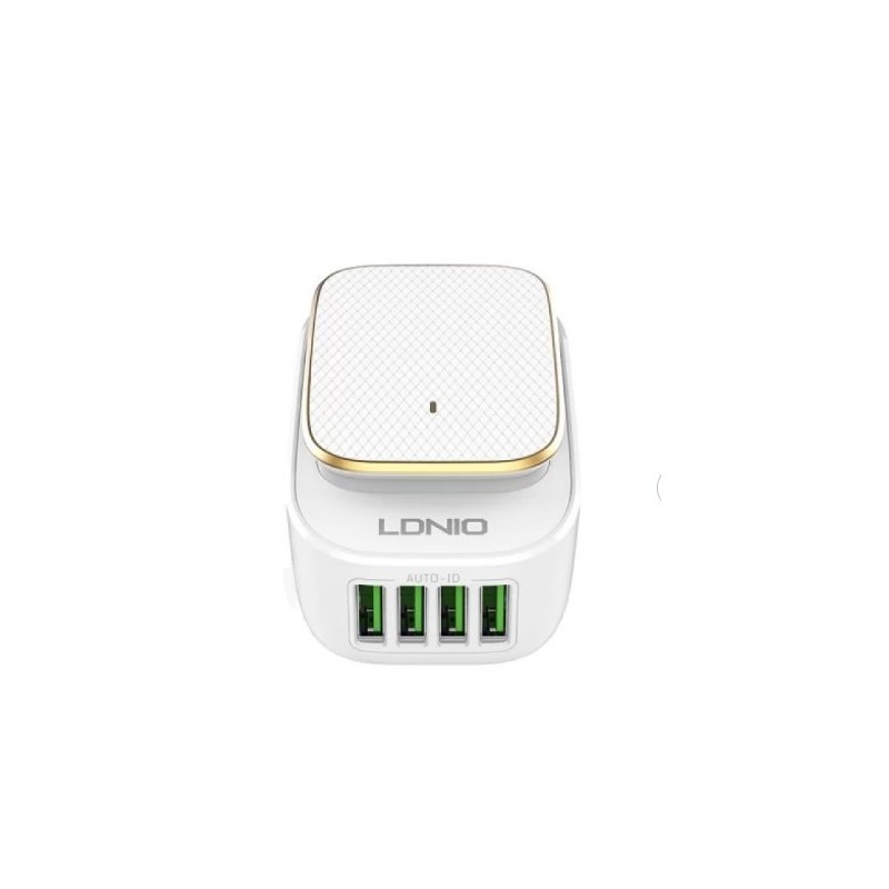 CARGADOR DE PARED QUAD USB CARGA RÁPIDA 22W CON...