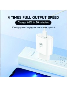 CARGADOR PARED CARGA RAPIDA 20W 2