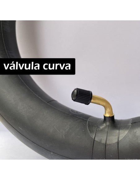 CAMARA ARO 10x2.5 VALVULA CURVA (SCOOTER)