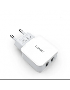 CARGADOR PARED DUAL USB - MICRO CARGA RAPIDA 12W