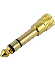 ADAPTADOR / CONVERTIDOR JACK 3.5 HEMBRA A 6.35 MACHO STEREO