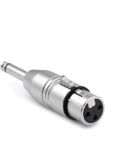 ADAPTADOR / CONVERTIDOR XLR CANON 3P HEMBRA A JACK 6.35 2
