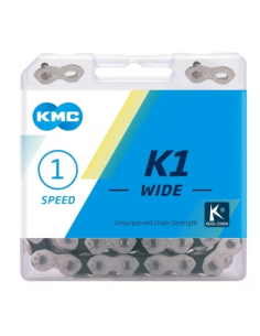 CADENA KMC SINGLE SPEED REFORZADA (SILVER-BLACK) MOD: K1...