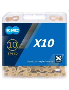 CADENA 10 VELOCIDADES KMC MOD: X10 (GOLD)