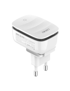 CARGADOR PARED DUAL USB CARGA RAPIDA 20W + LUZ NOCTURNA