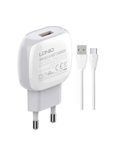 CARGADOR PARED CARGA RAPIDA 18W 2