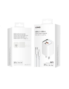 CARGADOR PARED DUAL USB CARGA RAPIDA 20W 2