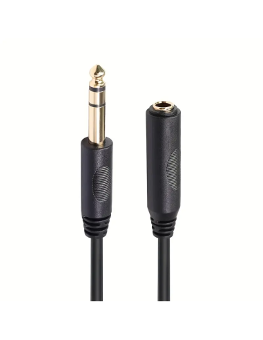 CABLE DE AUDIO JACK 3.5 MACHO A JACK 6.35 HEMBRA