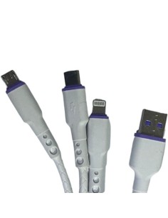 CABLE 3 EN 1 CARGA ULTRA RÁPIDA 66W - USB-C, LIGHTNING Y... 2