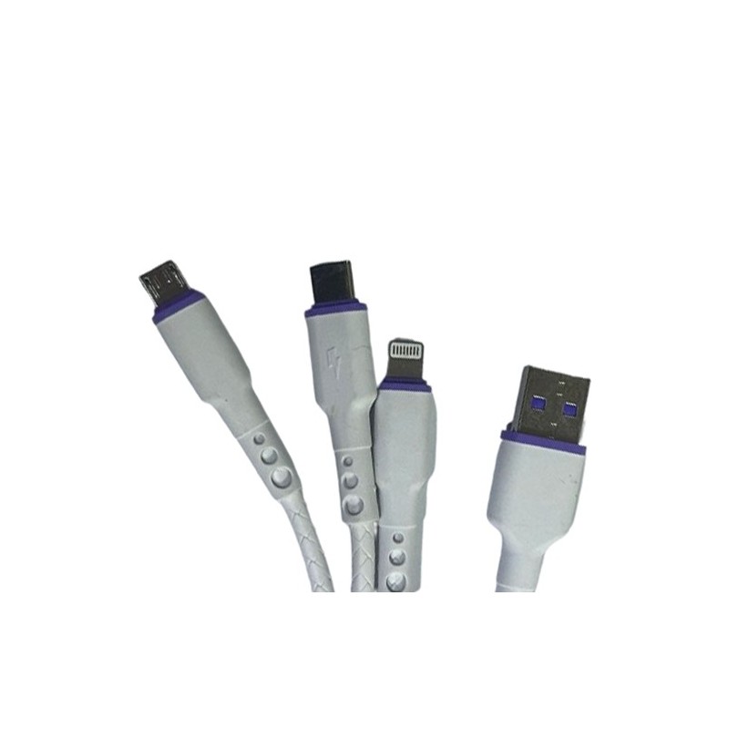 CABLE 3 EN 1 CARGA ULTRA RÁPIDA 66W - USB-C,...