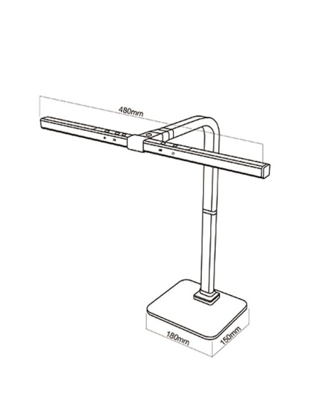 LAMPARA DE ESCRITORIO CON BASE PLANA DE 80CM