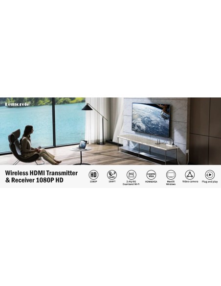 RECEPTOR Y TRANSMISOR HDMI INALÁMBRICO