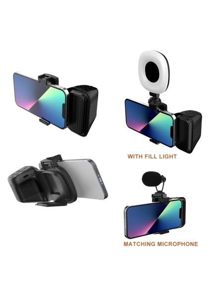 MANIJA DE AGARRE ERGONÓMICO PARA SMARTPHONE CON OBTURADOR BLUETOOTH - GRIP FOTOGRÁFICO DERMAN