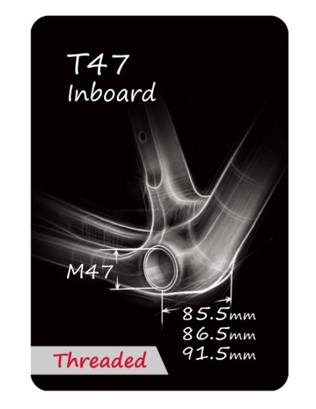 MOTOR BSA T47 (M47X85,5786,5/91,5) VOLANTE CAMPY RUTA TOKEN MOD.BB47V25