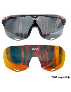 LENTE DE CICLISMO MOD.TY07-BLACK/RED EVO