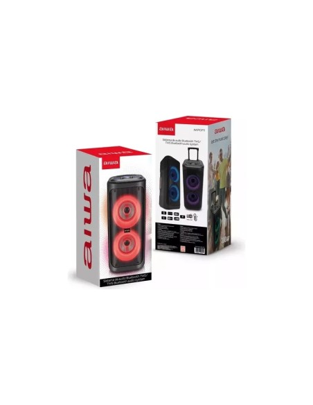 PARLANTE PORTATIL BT TWS LUZ AIWA AWPOP11