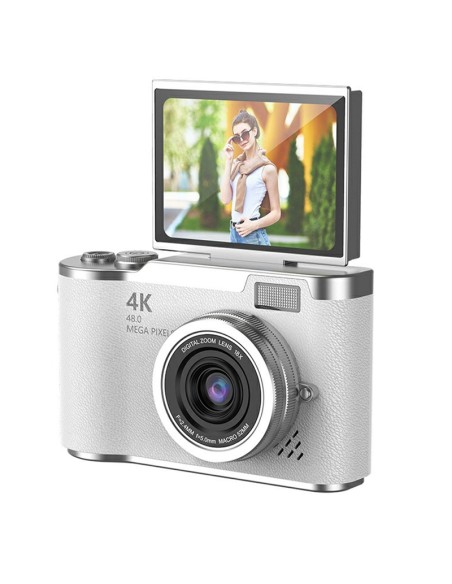 CÁMARA FOTOGRÁFICA 4K LK-007 - VLOGGING CON PANTALLA ABATIBLE 180° Y 48MP DERMAN