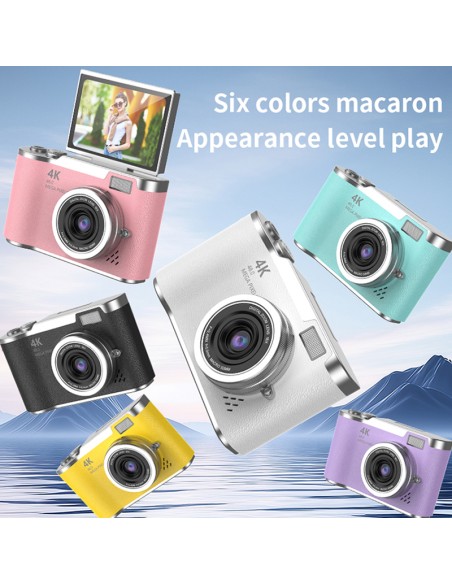 CÁMARA FOTOGRÁFICA 4K LK-007 - VLOGGING CON PANTALLA ABATIBLE 180° Y 48MP DERMAN