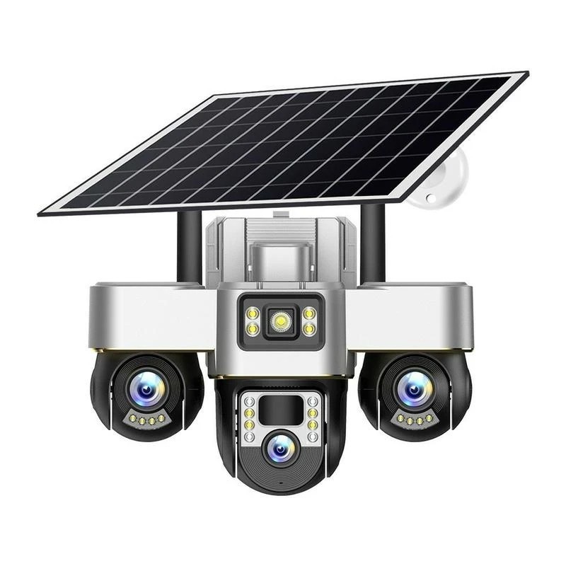CÁMARA DE SEGURIDAD V380 PRO SOLAR TRIPLE LENTE...