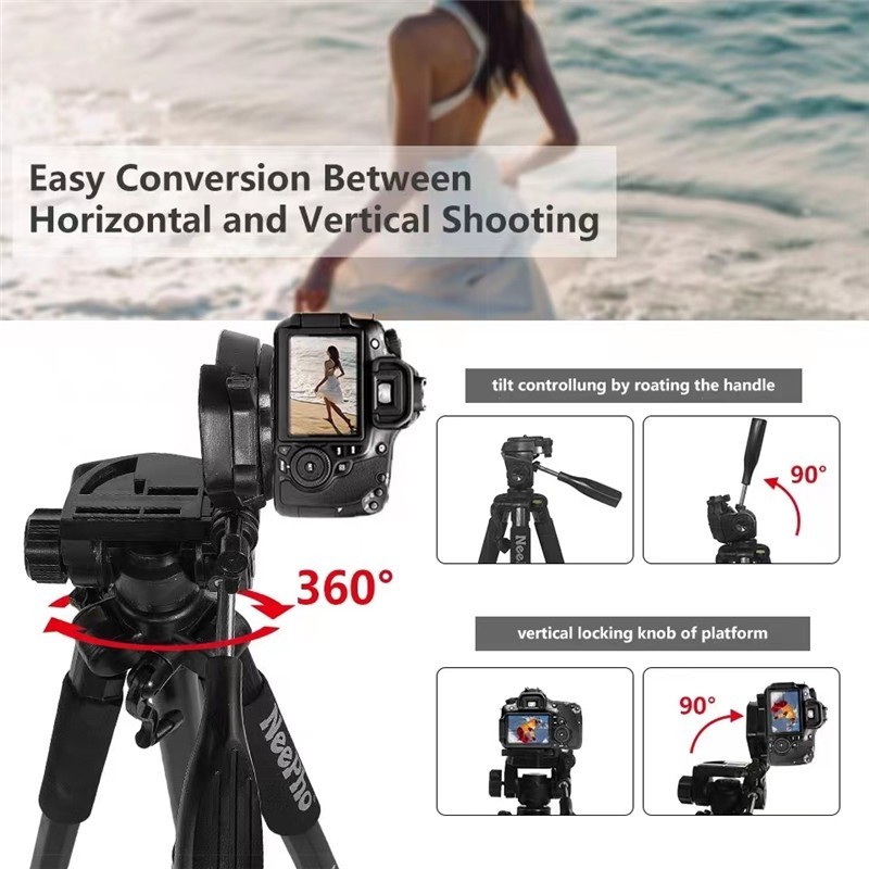 TRÍPODE PROFESIONAL NEEPHO 8850 – CABEZAL DE 4...