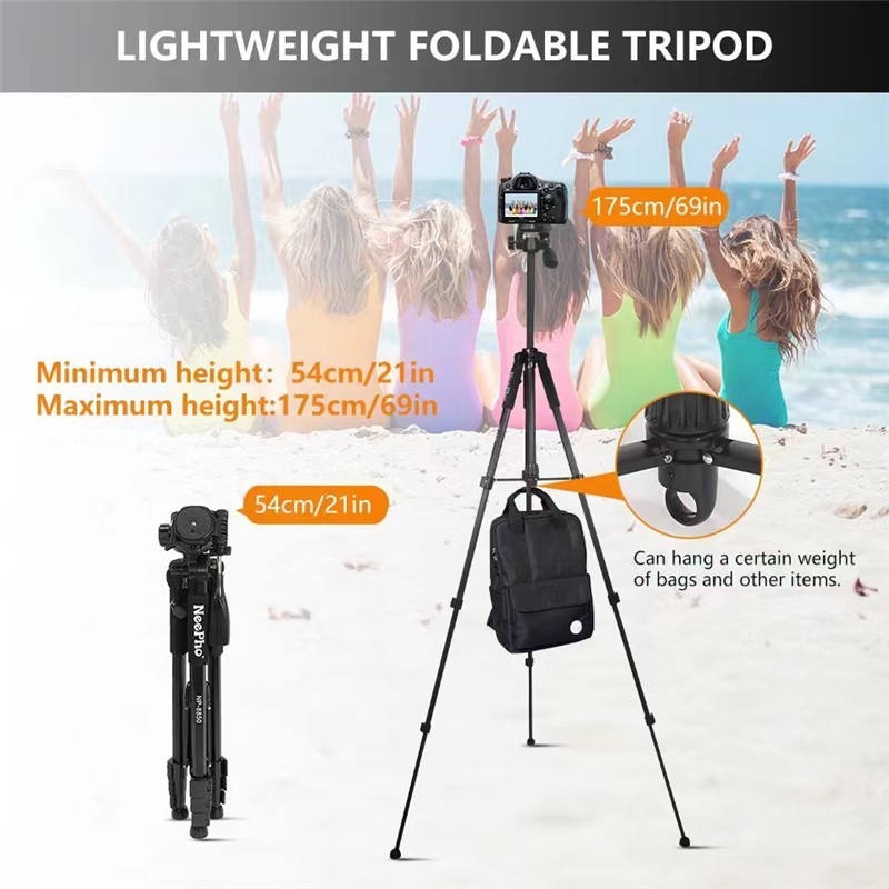 TRÍPODE PROFESIONAL NEEPHO 8850 – CABEZAL DE 4...