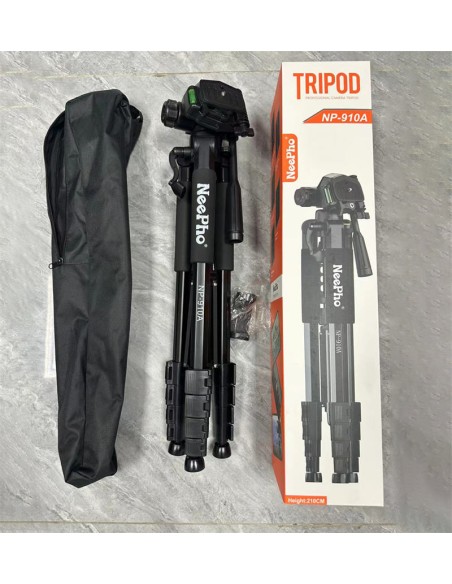 TRÍPODE PROFESIONAL NEEPHO NP-910A – TELESCÓPICO DE 2 METROS, ROBUSTO Y PRECISO
