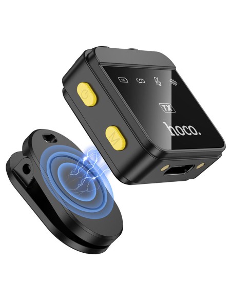 MICROFONO INALAMBRICO DE SOLAPA CON ESTUCHE DE CARGA HOCO L17