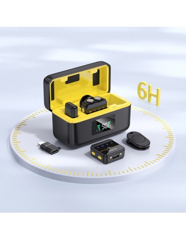 MICROFONO INALAMBRICO DE SOLAPA CON ESTUCHE DE...