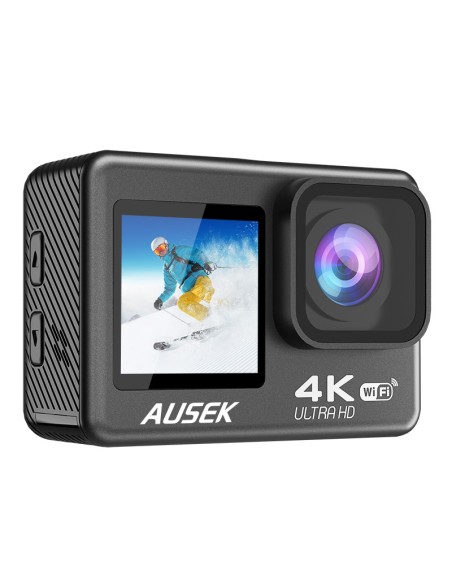 CÁMARA PORTÁTIL AUSEK AT-Q60AR 4K DOBLE PANTALLA WIFI - DERMAN