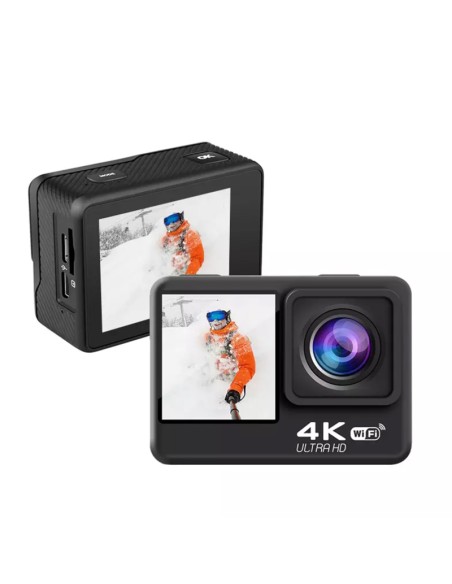 CÁMARA PORTÁTIL AUSEK AT-Q60AR 4K DOBLE PANTALLA WIFI - DERMAN