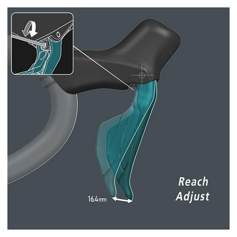 ULTEGRA FRENO HIDRÁULICO DE RUTA DELANTERO 2V DI2 ST-R8170-L + BR-R8170-F