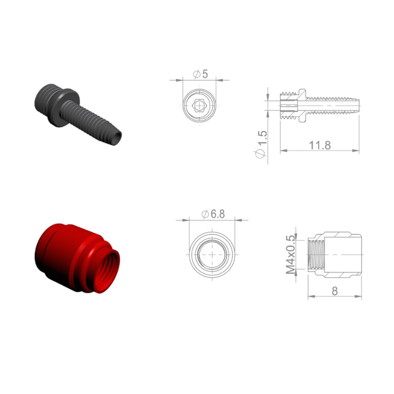 SET OLIVA 8PCS AVID/SRAM BRAKCO MOD.HBP-72/73