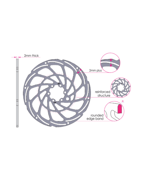 DISCO ROTOR 203MM ICESTOP MOD.IDR-17-XSC-203 PARA E-BIKES
