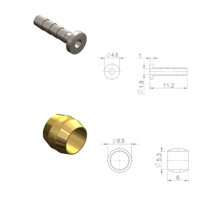 SET OLIVA 8PCS SHIMANO BH-90 BRAKCO MOD.HBP-75/09
