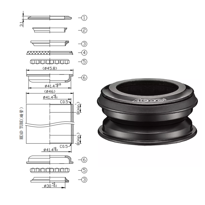 JUEGO DE DIRECCION NECO MOD.H369-3 (SEMI...