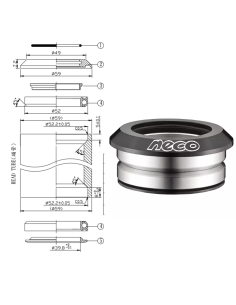 JUEGO DIRECCION NECO 52.2X52.2 (INTEGRADO, SELLADO,...