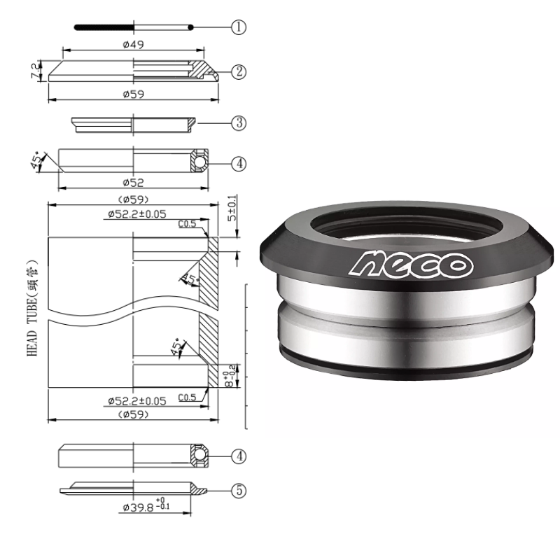 JUEGO DIRECCION NECO 52.2X52.2 (INTEGRADO,...