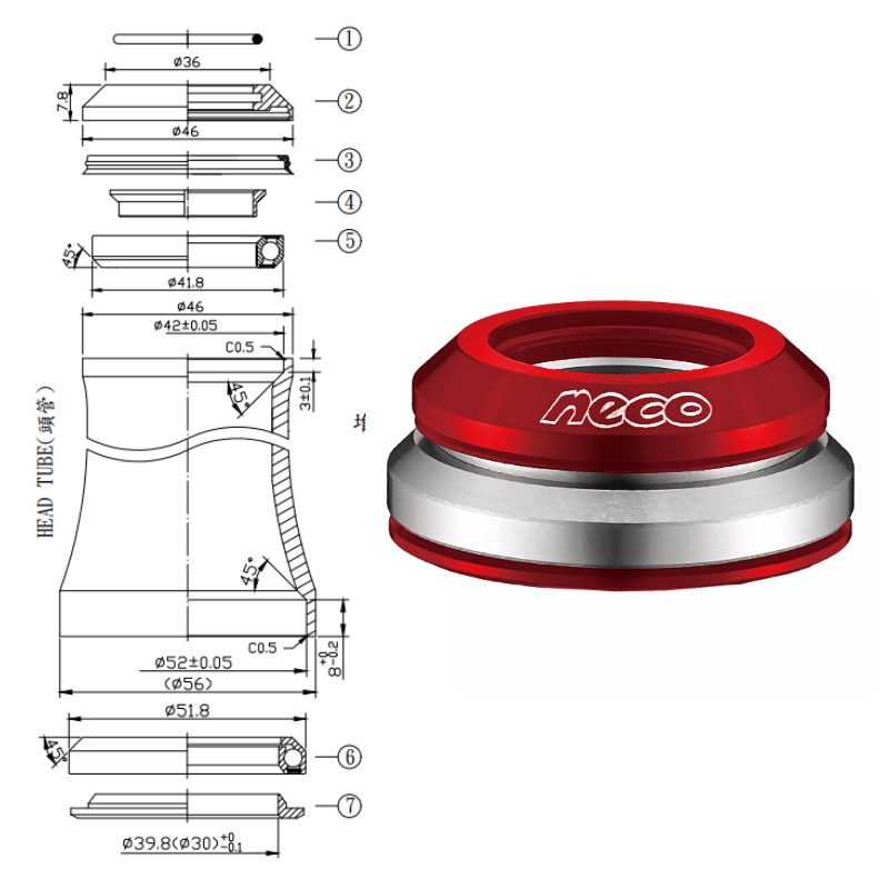 JUEGO DE DIRECCION INTEGRADO NECO MOD.H397...