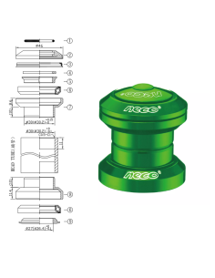 JUEGO DE DIRECCCION NECO MOD.H610 1" (25.4mm) SELLADO...