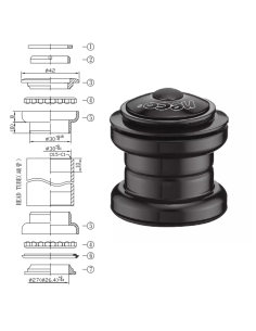 JUEGO DE DIRECCCION NECO MOD.H626 1" (25.4mm) NO SELLADO...
