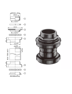 JUEGO DE DIRECCION ALUMINIO NECO MOD: H800K 22.2MM CON...