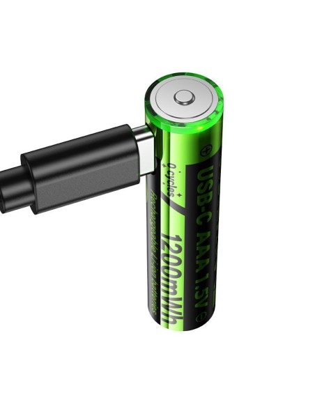 PILAS RECARGABLES DE LITIO AAA HOCO JA4 (PACK DE 2, USB-C)