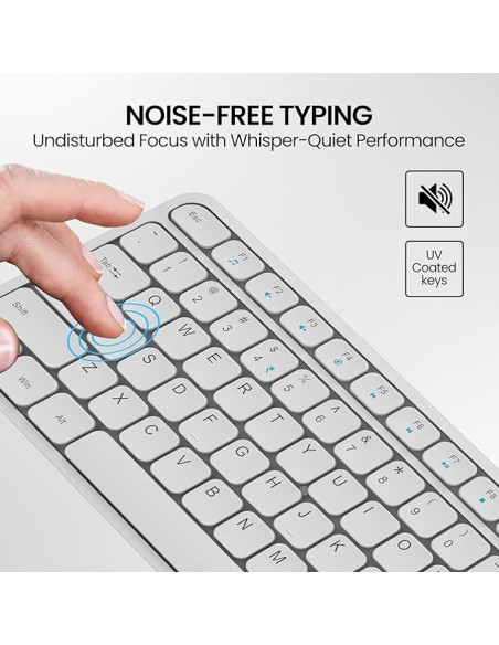 TECLADO INALÁMBRICO BUBBLE PRO CON CONEXIÓN MULTIDISPOSITIVO Y SOPORTE INTEGRADO